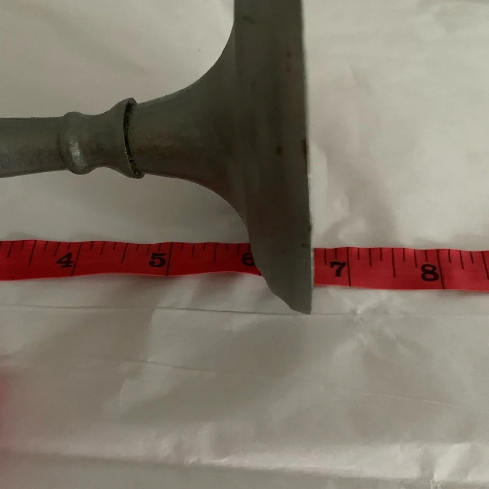 Vintage Set Of 3 Gray Candle Holders